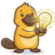 Mascota de Chunchster sosteniendo una idea iluminada